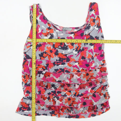 Marks and Spencer Per Una Women's Multicoloured Floral Sleeveless Ruffle Tank Top Size 14