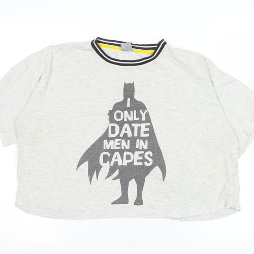 Love to Lounge Batman Grey T-Shirt Pyjama Top Women L