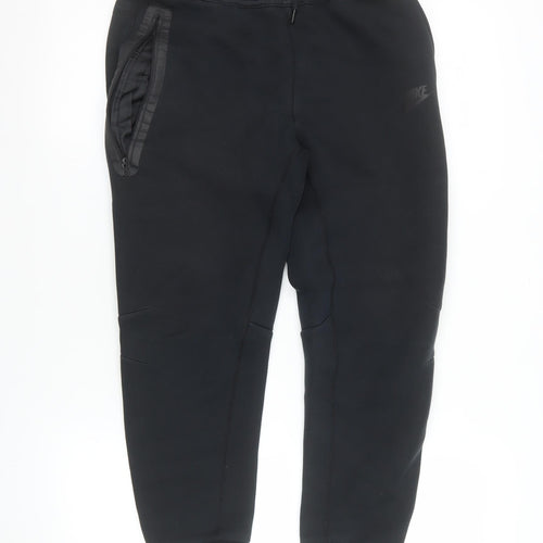 Nike Teens Black Jogger Activewear Trousers L Regular Fit