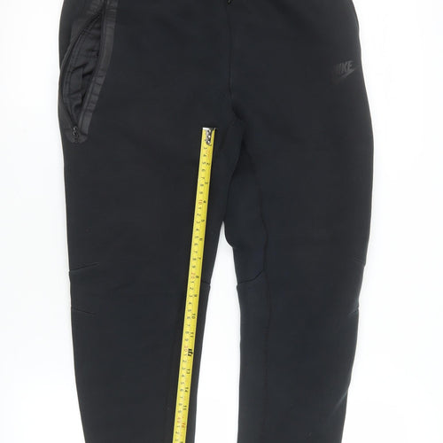 Nike Teens Black Jogger Activewear Trousers L Regular Fit