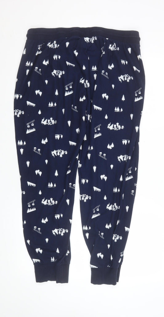 St Bernard for Dunnes Stores Men’s Blue XL Ski Print Pyjama Pants