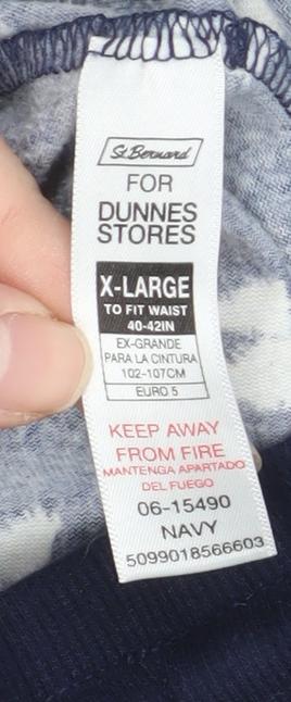 St Bernard for Dunnes Stores Men’s Blue XL Ski Print Pyjama Pants