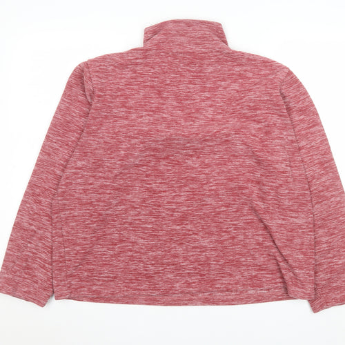 Crane Men's Red 1/4 Zip Fleece Pullover Sweatshirt Size M