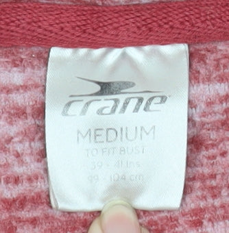 Crane Men's Red 1/4 Zip Fleece Pullover Sweatshirt Size M