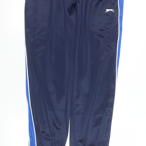 Slazenger Men's Blue Track Pants S Tapered Fit Activewear Trousers