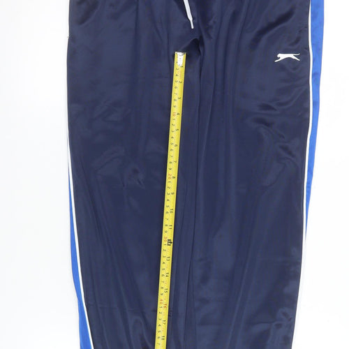 Slazenger Men's Blue Track Pants S Tapered Fit Activewear Trousers