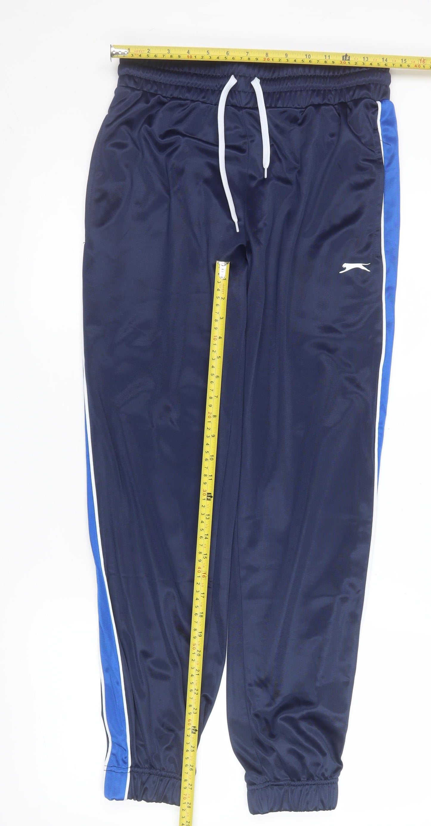 Slazenger Men's Blue Track Pants S Tapered Fit Activewear Trousers
