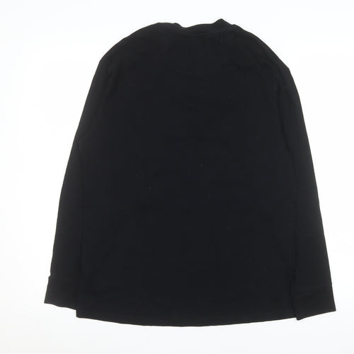 Marks and Spencer Teens Black Long Sleeve Teddy Nightshirt Size 14