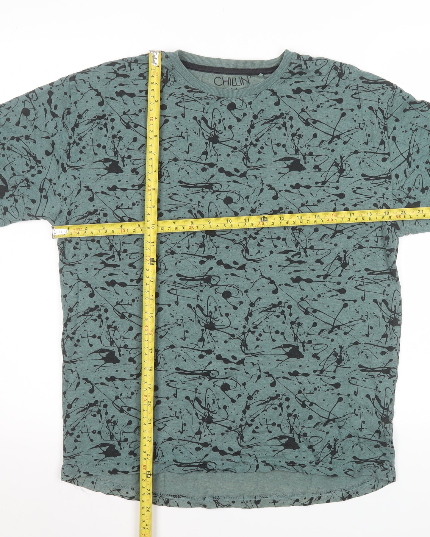 Next Boys Green Black Splatter Print 2 Piece Casual Outfit Set 13 Years