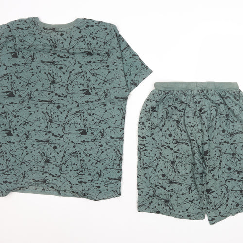 Next Boys Green Black Splatter Print 2 Piece Casual Outfit Set 13 Years