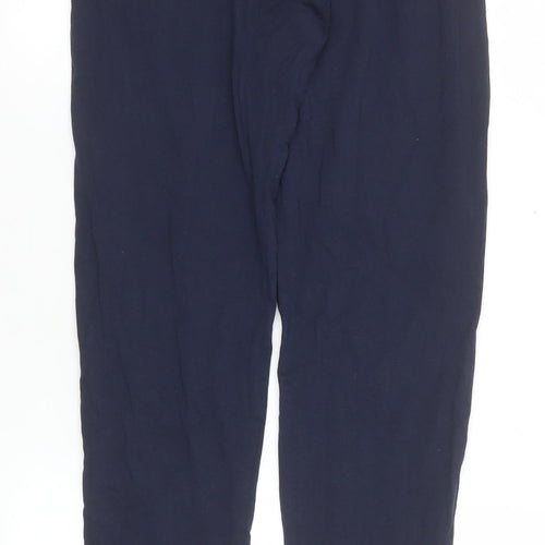 BOSS Women's Navy Track Pants Size S Elastic Waist Cotton Blend