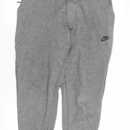 Nike Men's Grey Medium Jogger Sweatpants 66% Cotton 34% Polyester