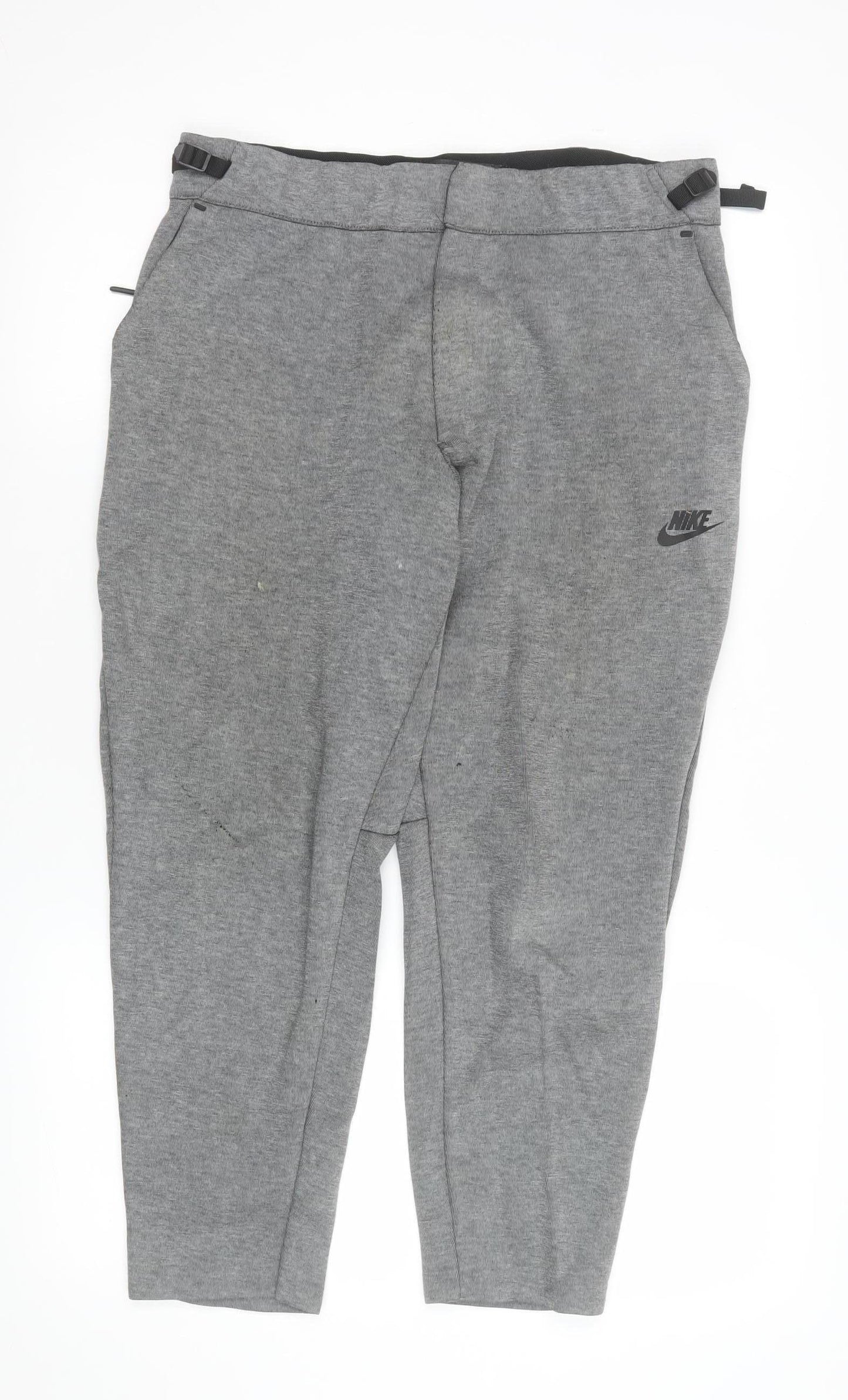 Nike Men's Grey Medium Jogger Sweatpants 66% Cotton 34% Polyester