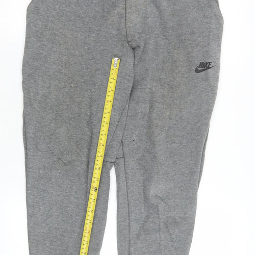 Nike Men's Grey Medium Jogger Sweatpants 66% Cotton 34% Polyester