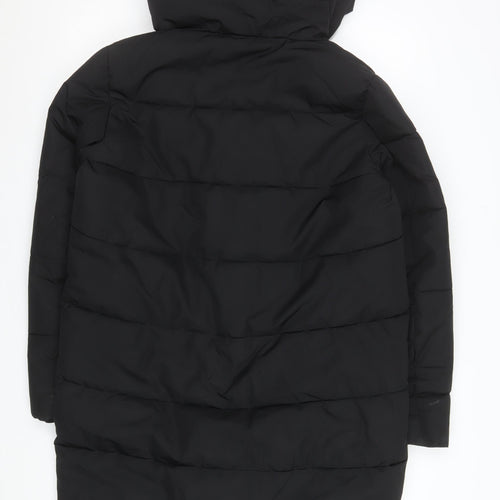 Gallery Womens Black Size 10 Long Puffer Coat Hooded Winter Jacket