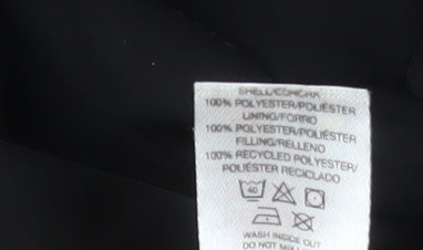 Gallery Womens Black Size 10 Long Puffer Coat Hooded Winter Jacket