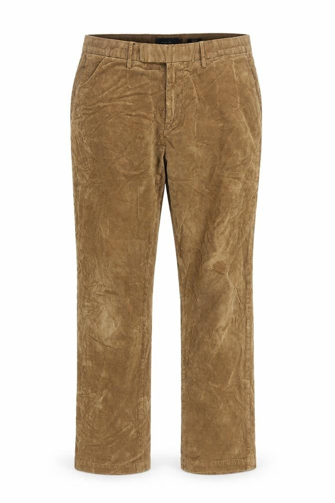 Massimo Dutti Womens Beige Corduroy Chino Trousers Size 12