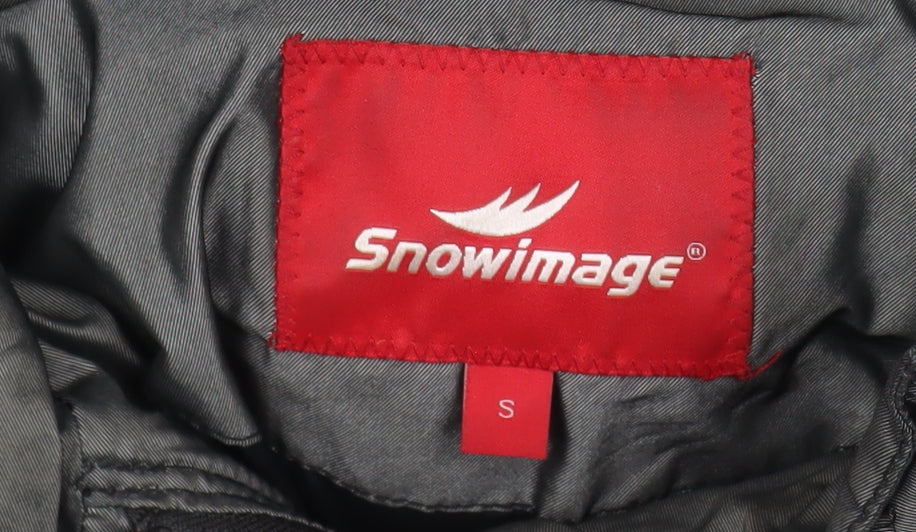 Snowimage Women's Grey Fur Trim Long Puffer Coat Size S