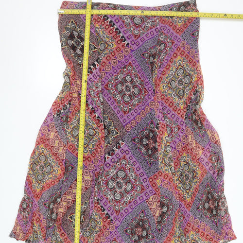 Marks and Spencer Womens Multicoloured Wrap Midi Skirt Size 20