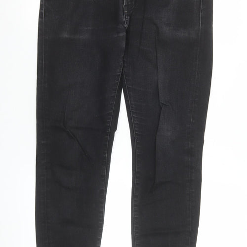 Uniqlo Women Black Skinny Jeans Size 10 Mid Rise Stretch Denim