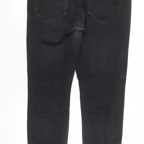 Uniqlo Women Black Skinny Jeans Size 10 Mid Rise Stretch Denim