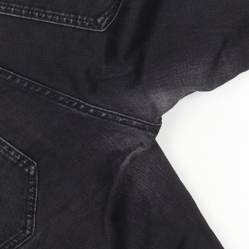 Uniqlo Women Black Skinny Jeans Size 10 Mid Rise Stretch Denim