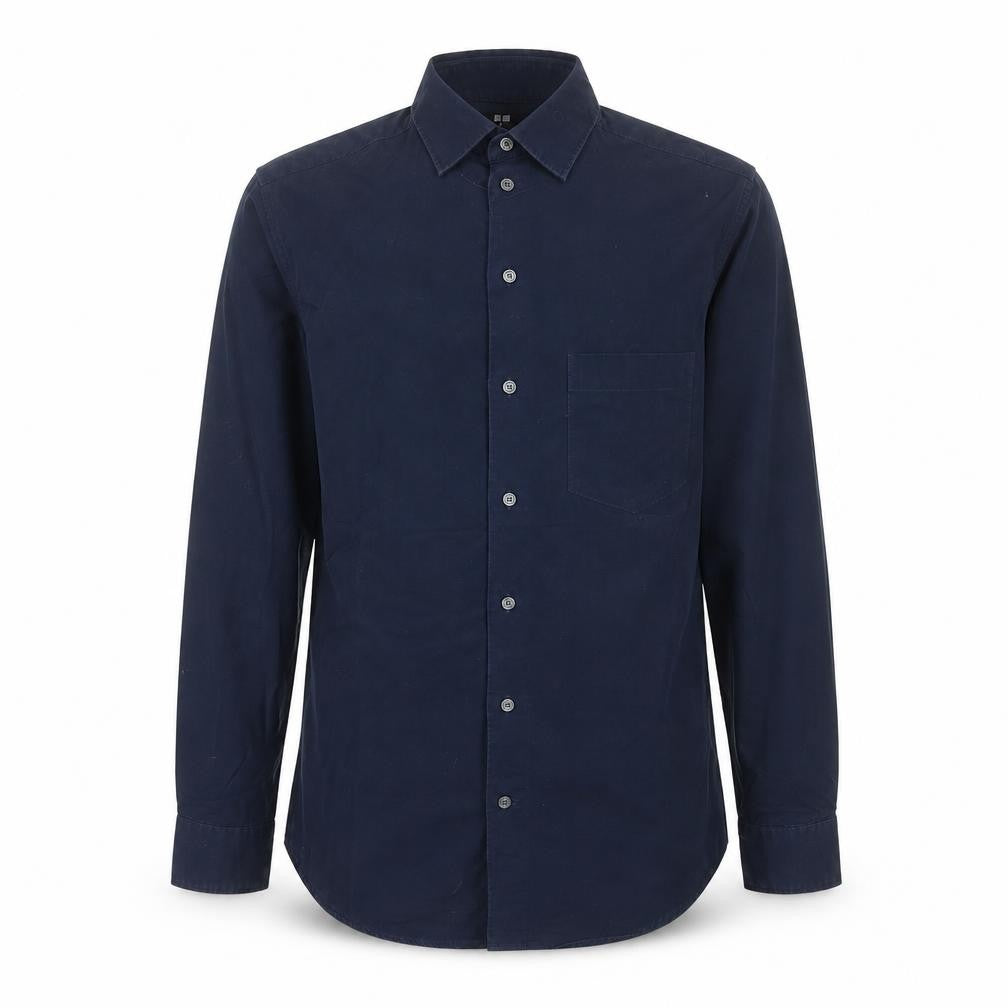 Uniqlo Men's Blue Slim Fit Long Sleeve Cotton Dress Shirt Size S