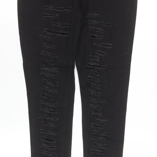 Parisian Women Black Distressed Skinny Jeans Size 12