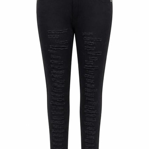 Parisian Women Black Distressed Skinny Jeans Size 12