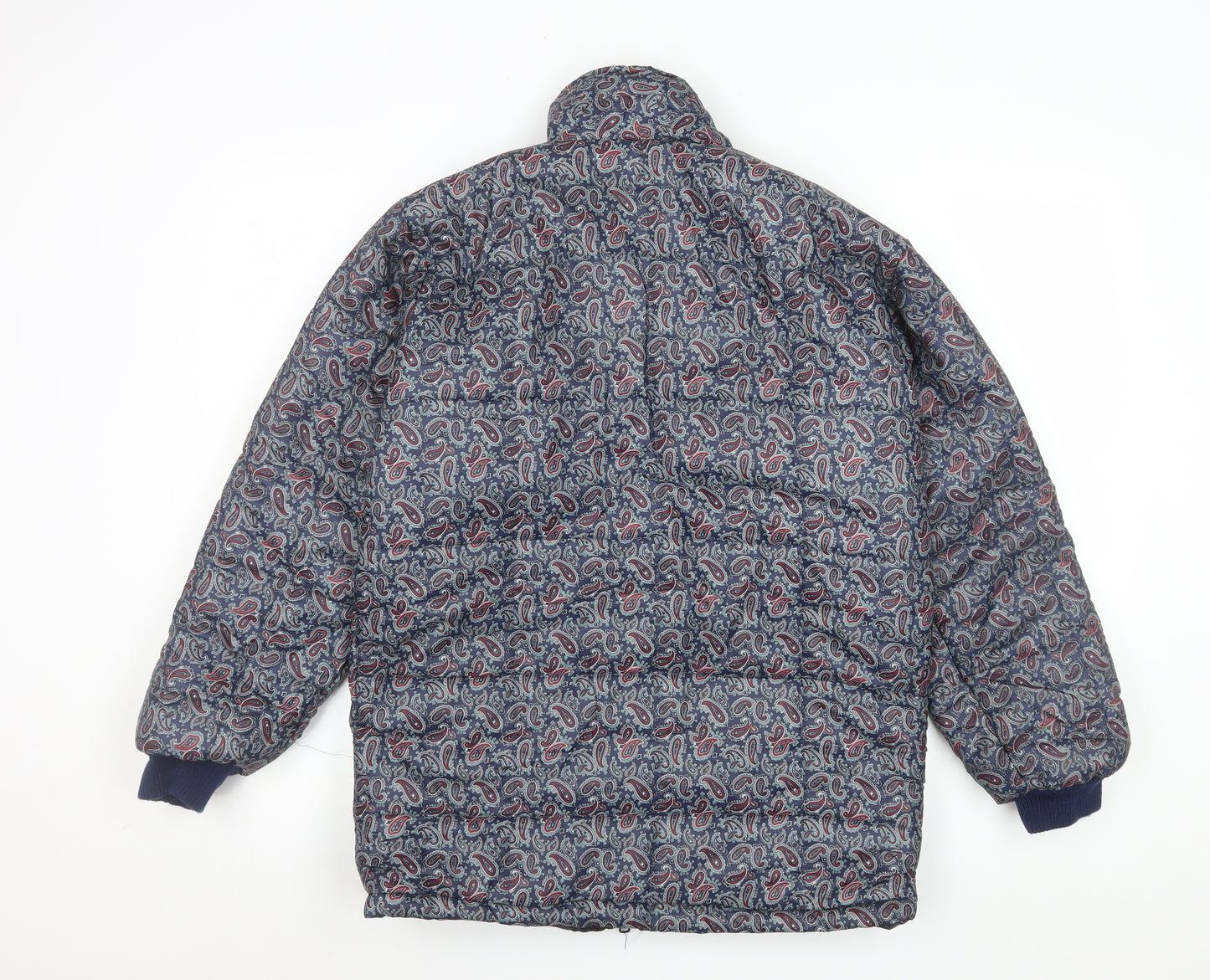 Bronte Women's Blue Paisley Quilted Puffer Jacket Size 10 UK
