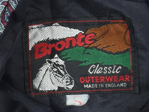 Bronte Women's Blue Paisley Quilted Puffer Jacket Size 10 UK