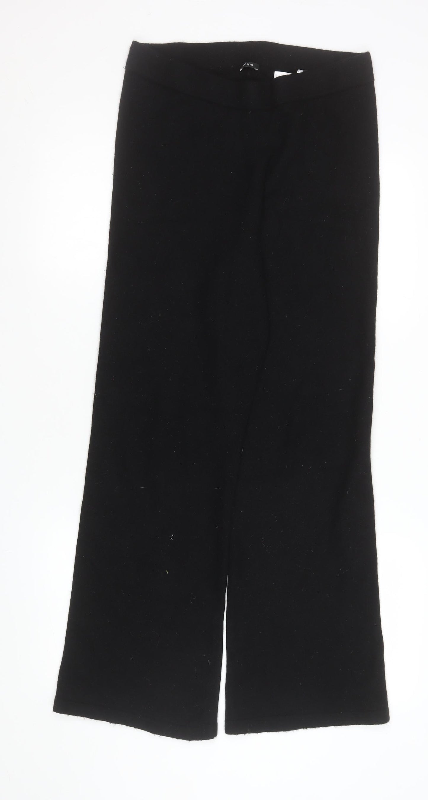 Joseph Women's Black Wool Cashmere Blend Straight Trousers XL
