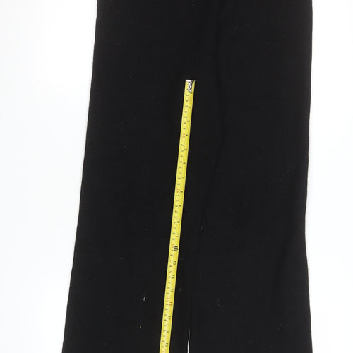 Joseph Women's Black Wool Cashmere Blend Straight Trousers XL