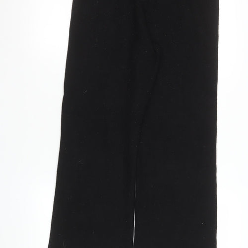 Joseph Women's Black Wool Cashmere Blend Straight Trousers XL