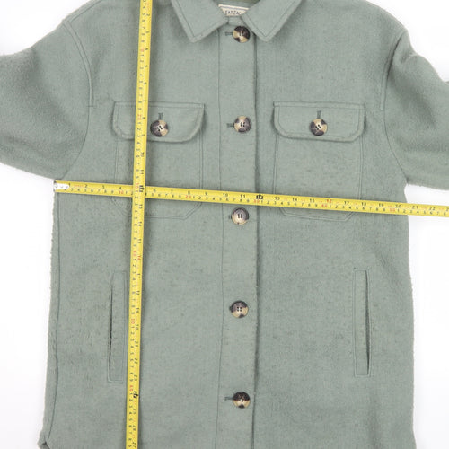 Fat Face Women’s Green Mid-Length Shacket Jacket Size 14 Polyester
