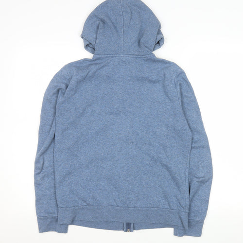 Adidas Womens Blue Hooded Full Zip Basic Jacket Size 12