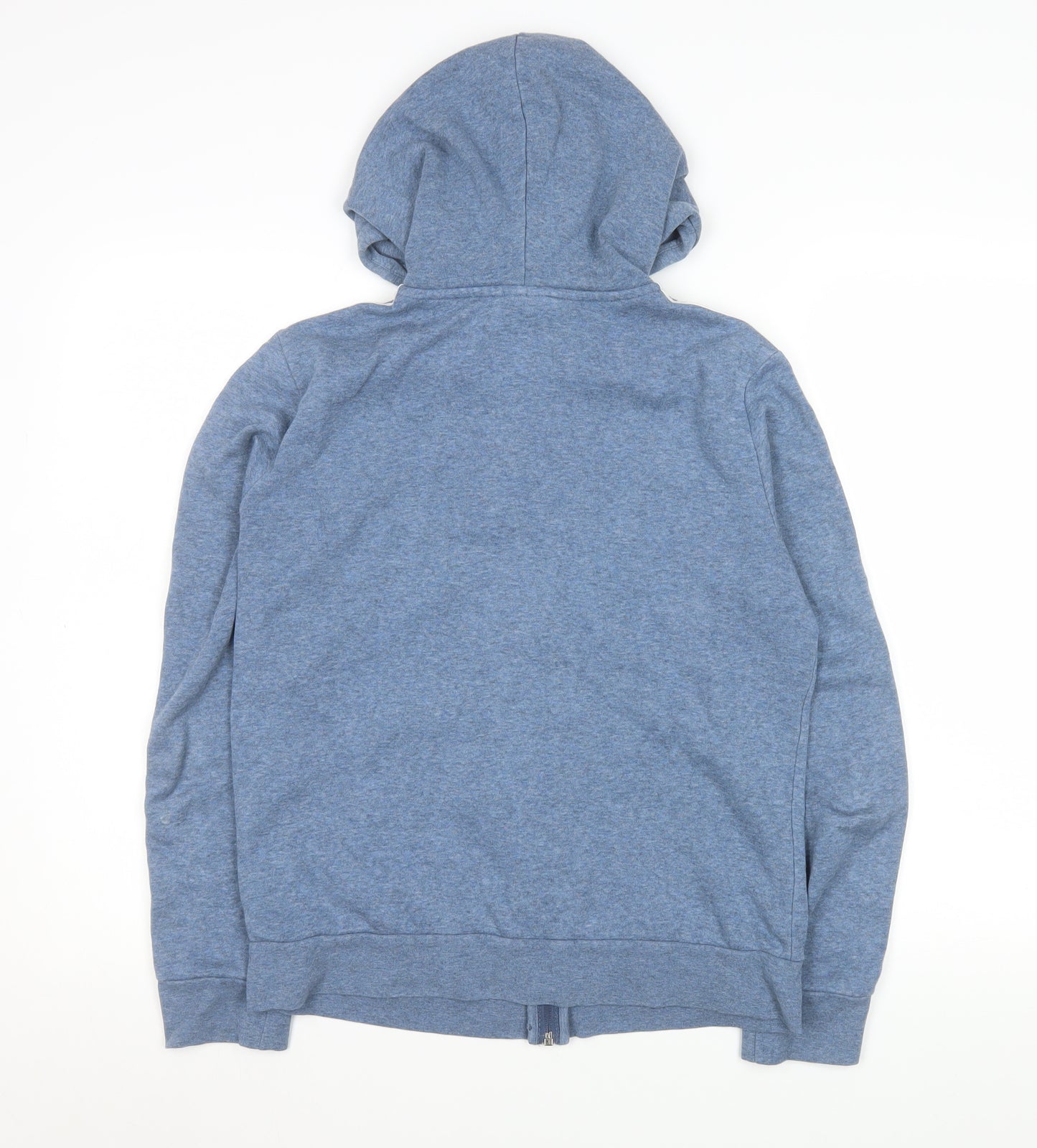 Adidas Womens Blue Hooded Full Zip Basic Jacket Size 12