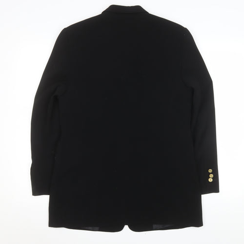 Basler Women's Black Wool Blend Single-Breasted Blazer Size 12