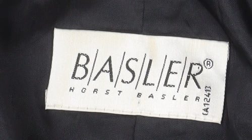 Basler Women's Black Wool Blend Single-Breasted Blazer Size 12