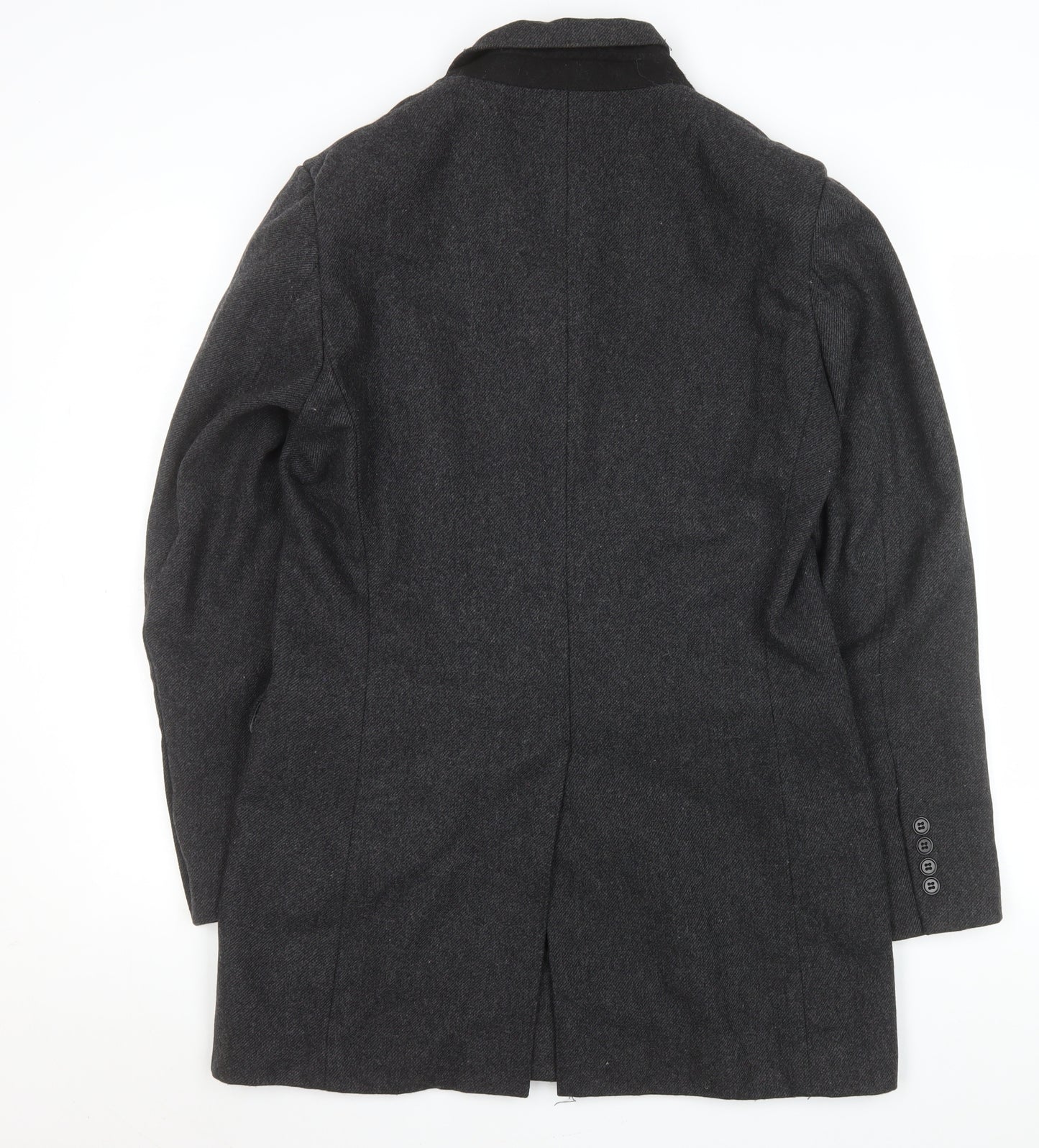 Christiano Baldinucci Men's Grey Wool Overcoat M Classic Formal