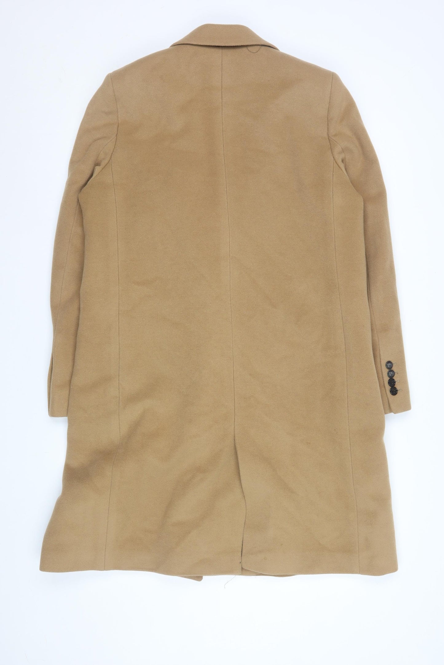 The Kooples Men's Beige Wool Overcoat 38 Classic Long