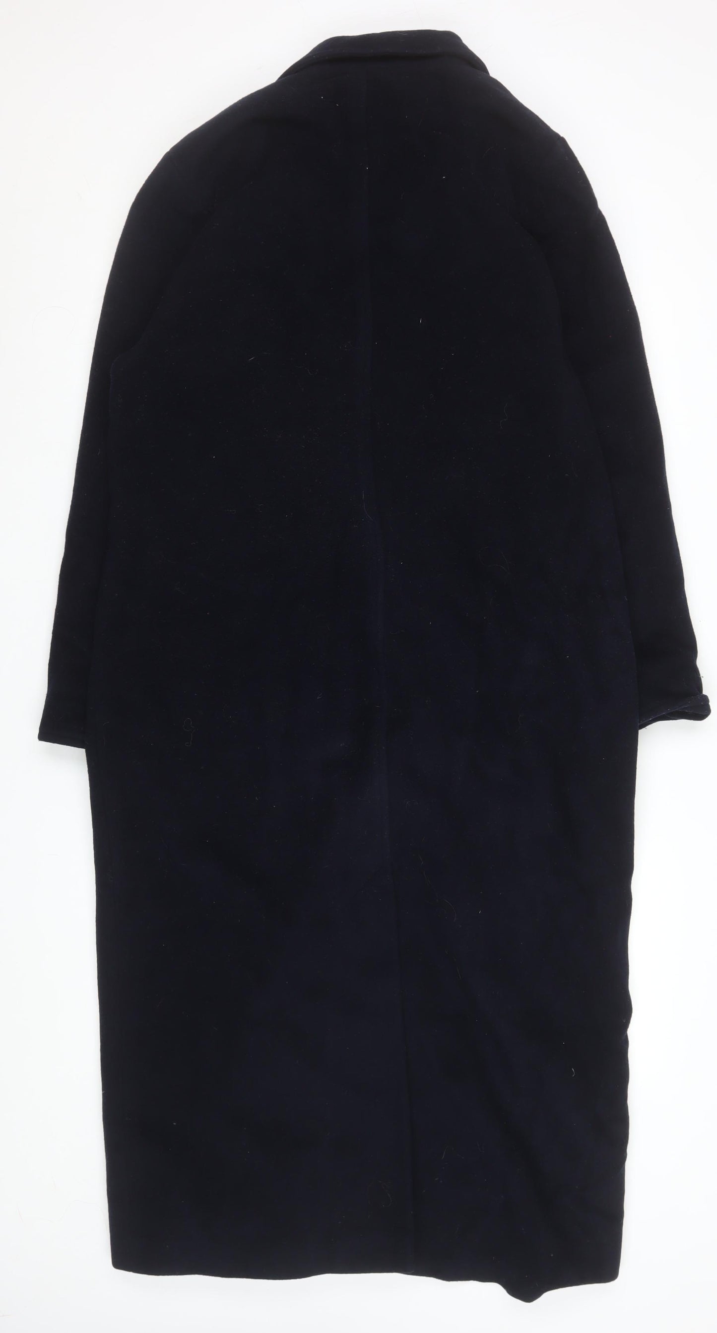Wallis Women’s Black Wool Cashmere Long Overcoat Size 14