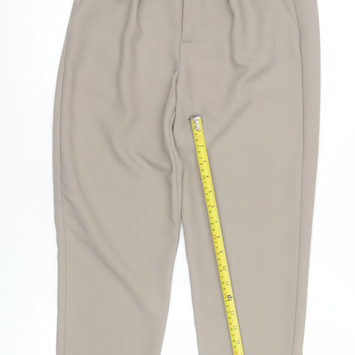 Benetton Women’s Beige Tapered Pleated Trousers Size 6