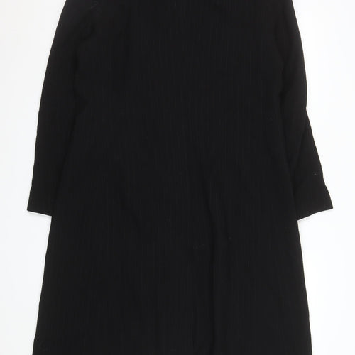 Marks and Spencer Women’s Black Wool Long Overcoat Size 16