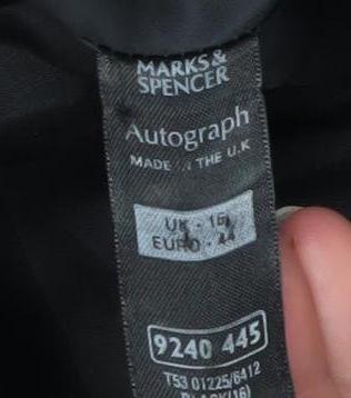 Marks and Spencer Women’s Black Wool Long Overcoat Size 16