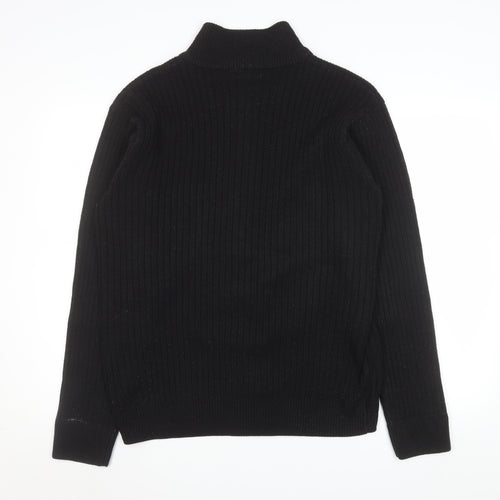 Premier Man Black Ribbed Full Zip Knit Men’s Jacket M 40in