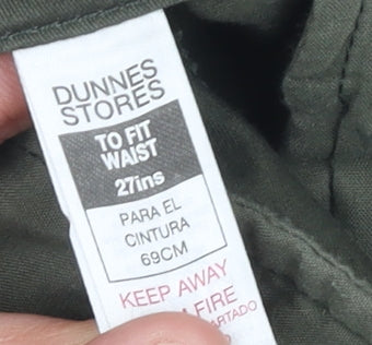 Dunnes Stores Boys Green Chino Trousers 27in Waist Cotton Elastane