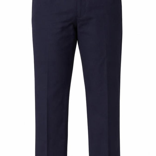 Benetti Men's Blue Tailored Fit Wool Blend Dress Trousers 32R