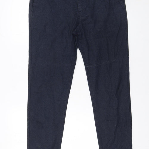 Zara Men's Blue Slim Fit Chino Trousers Size 32