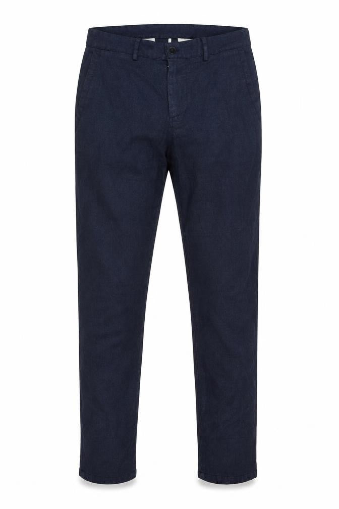 Front view of Zara Men's Blue Slim Fit Chino Trousers, size 32